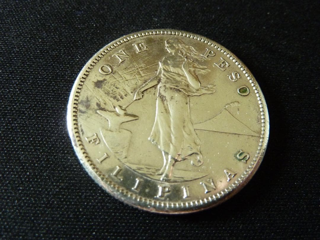 1908年 フィリピン 1ペソ 銀貨 古銭 希少