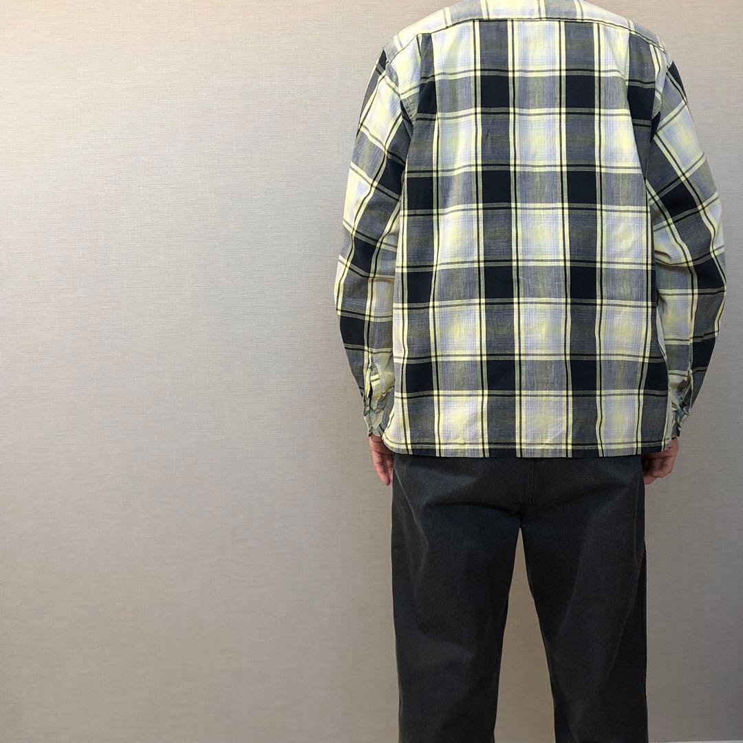 TOWN CRAFT ビンテージ コットン シャツ 黄 黒 灰 チェック 60s