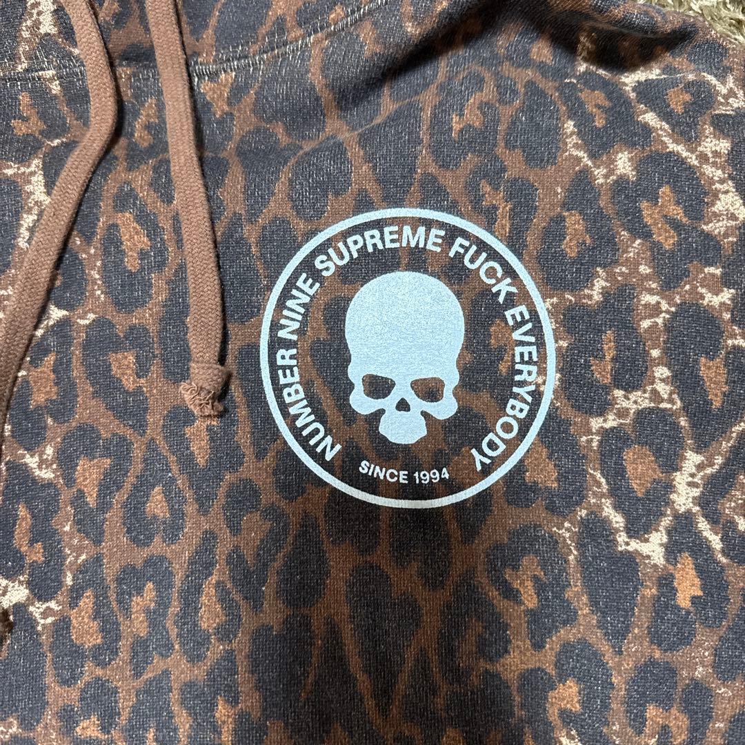 supreme number (n)ine レオパード　スカル　パーカー　S
