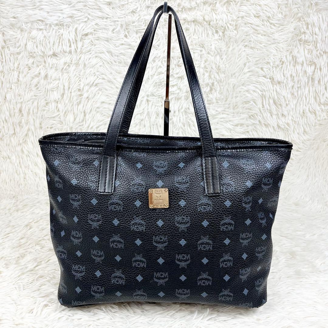 【希少】MCM トートバッグ ヴィセトス モノグラム ロゴ金具 肩掛け A4
