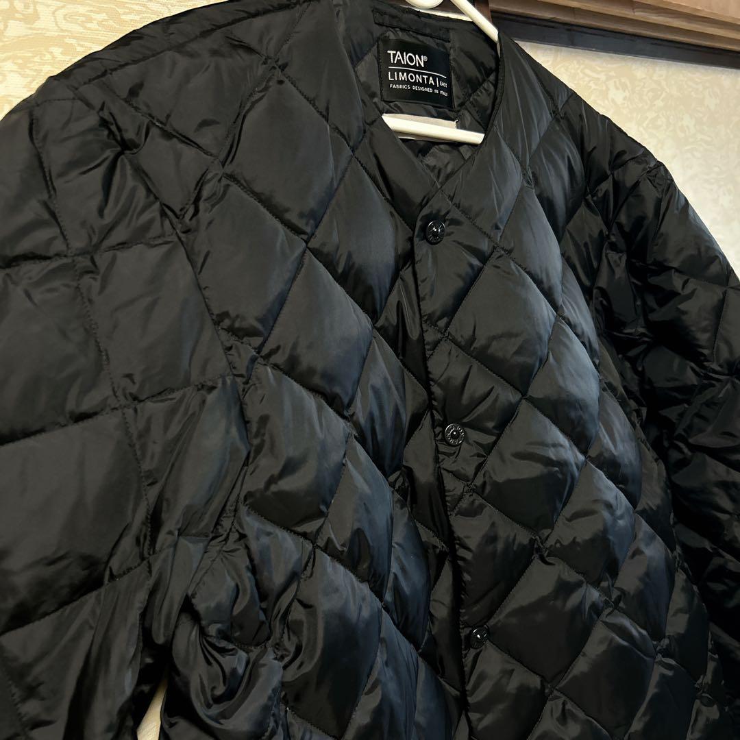 TAION×UNFILO ダウンジャケット　コラボ　L 洗濯OK タイオン　黒