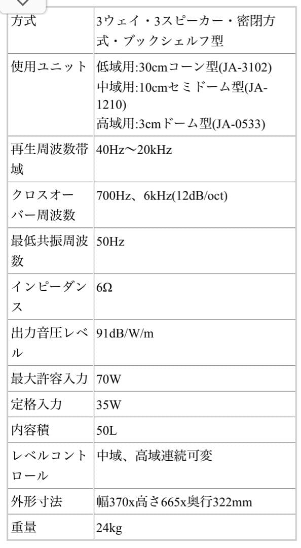 YAMAHA NS-600 スピーカー