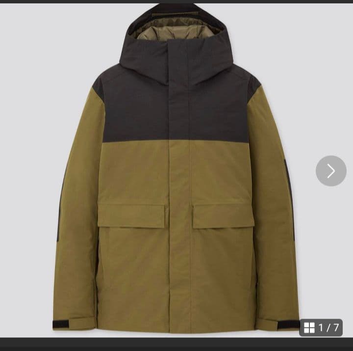 ア*ル様 ユニクロ　ハイブリッドダウン　スノーボードパーカ　Мサイズ