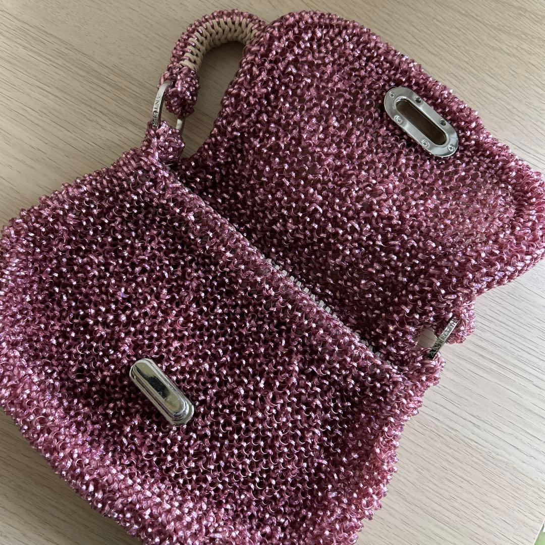 ANTEPRIMA ワイヤー　ワンショルダー　ハンドバッグ　ターンロック　ピンク