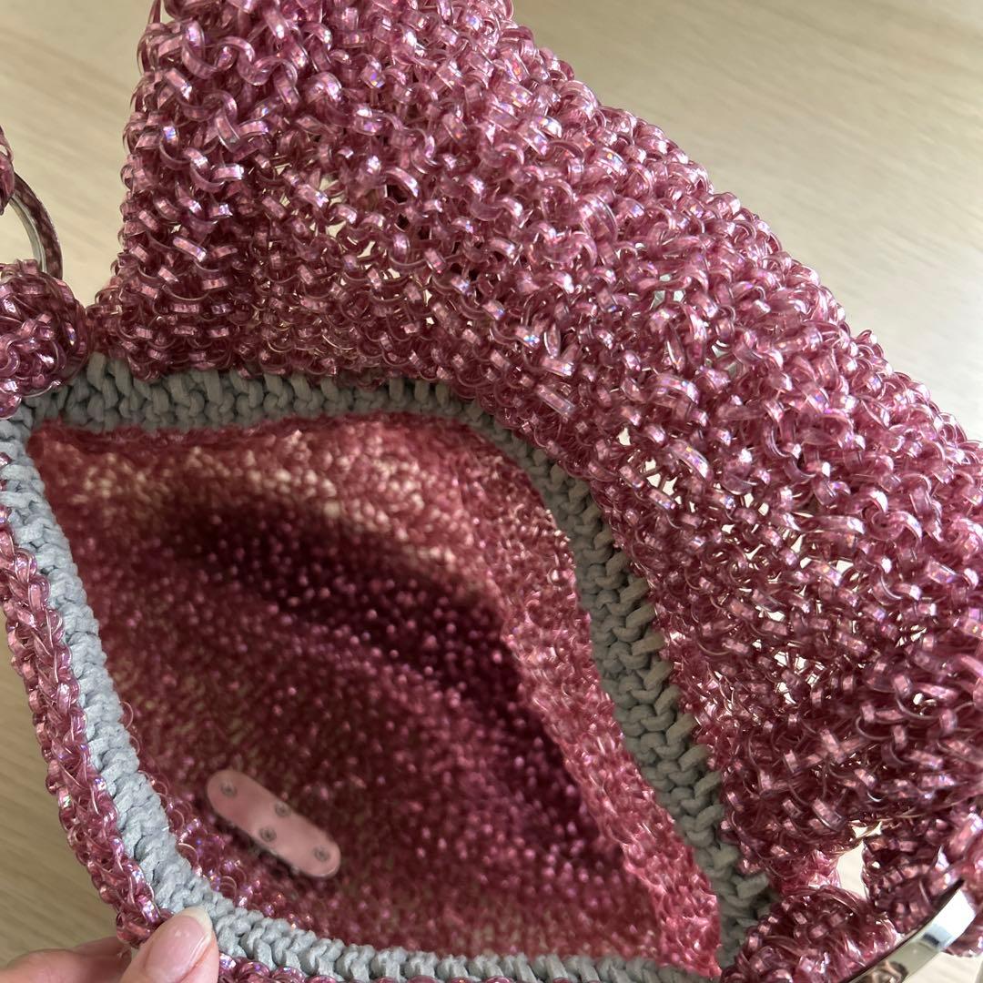 ANTEPRIMA ワイヤー　ワンショルダー　ハンドバッグ　ターンロック　ピンク