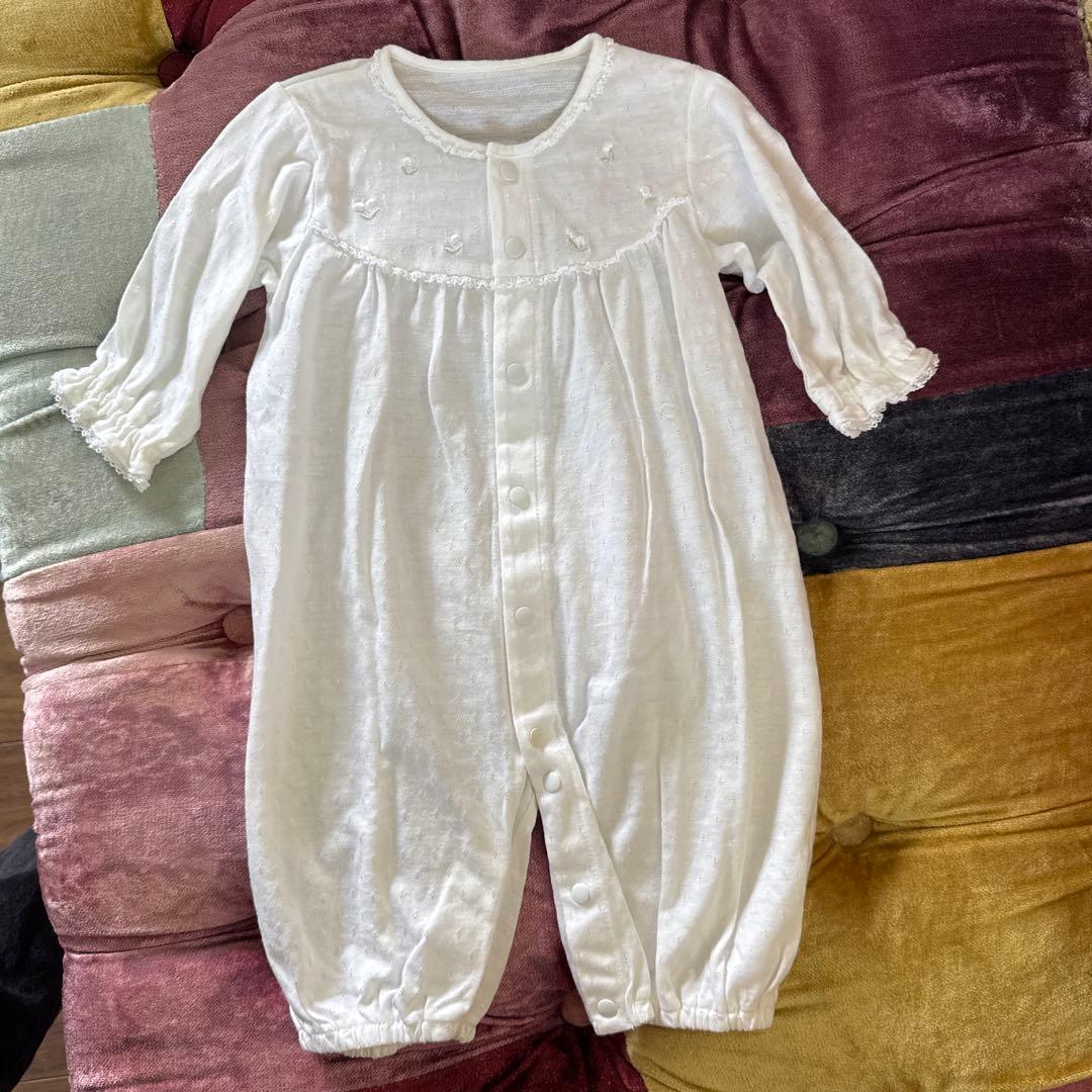 ファミリア　ベビードレス　セレモニードレス　帽子と肌着付き　50