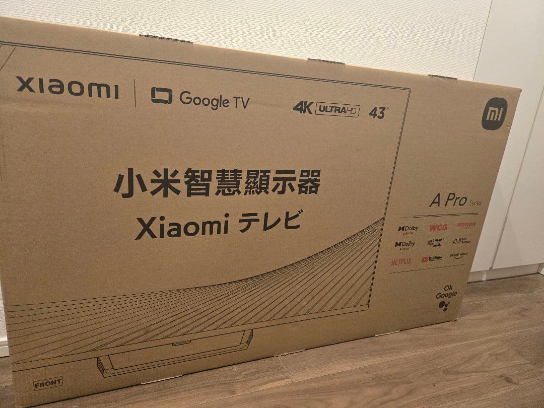 Xiaomi 43インチ 4Kテレビ L43M8-A2TWN 【新品！未開封！】