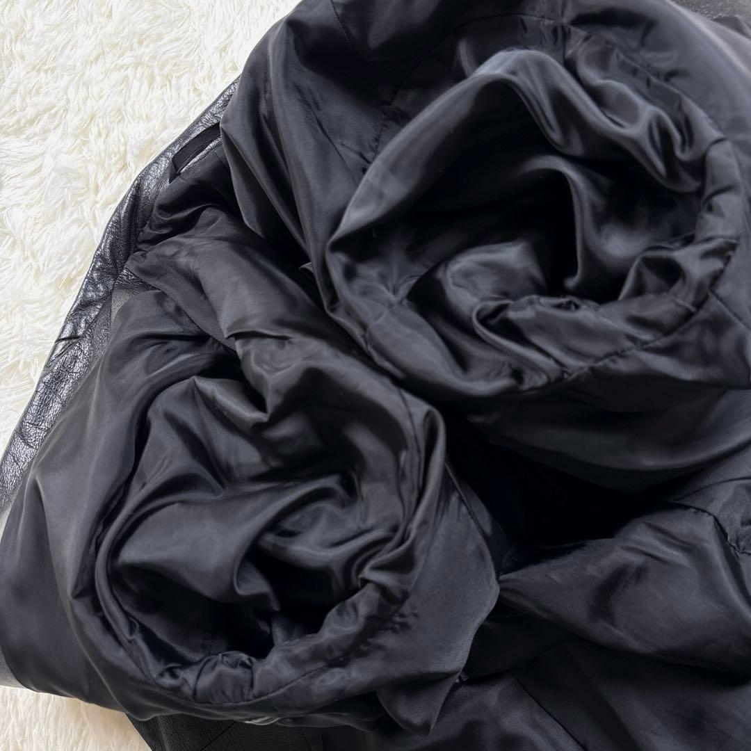 ✨A.A.R・牛革✨ヨウジヤマモト×ダーバン　レザーテーラードジャケット　黒　Ｌ