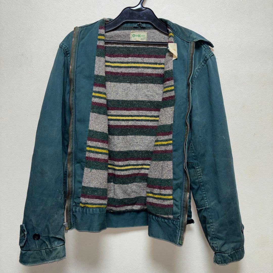 50–60s OshKosh ワークジャケット TALONジップ USA製