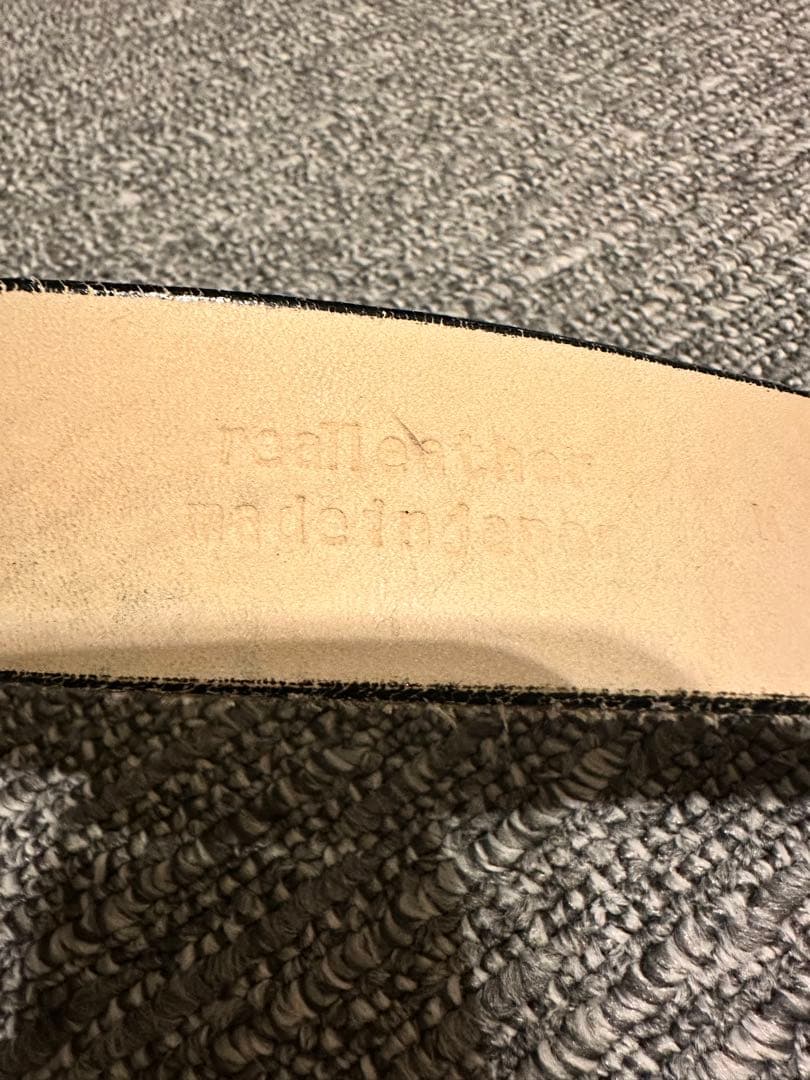 BAPE ブラックレザーベルト