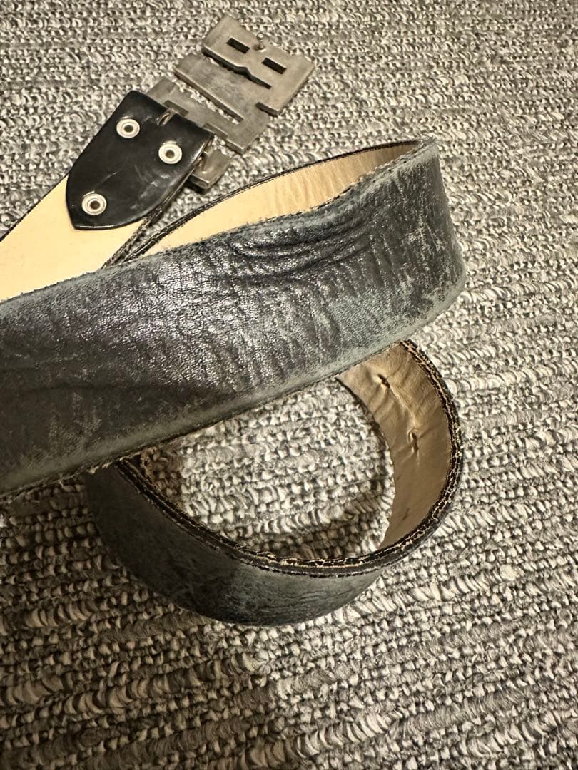 BAPE ブラックレザーベルト