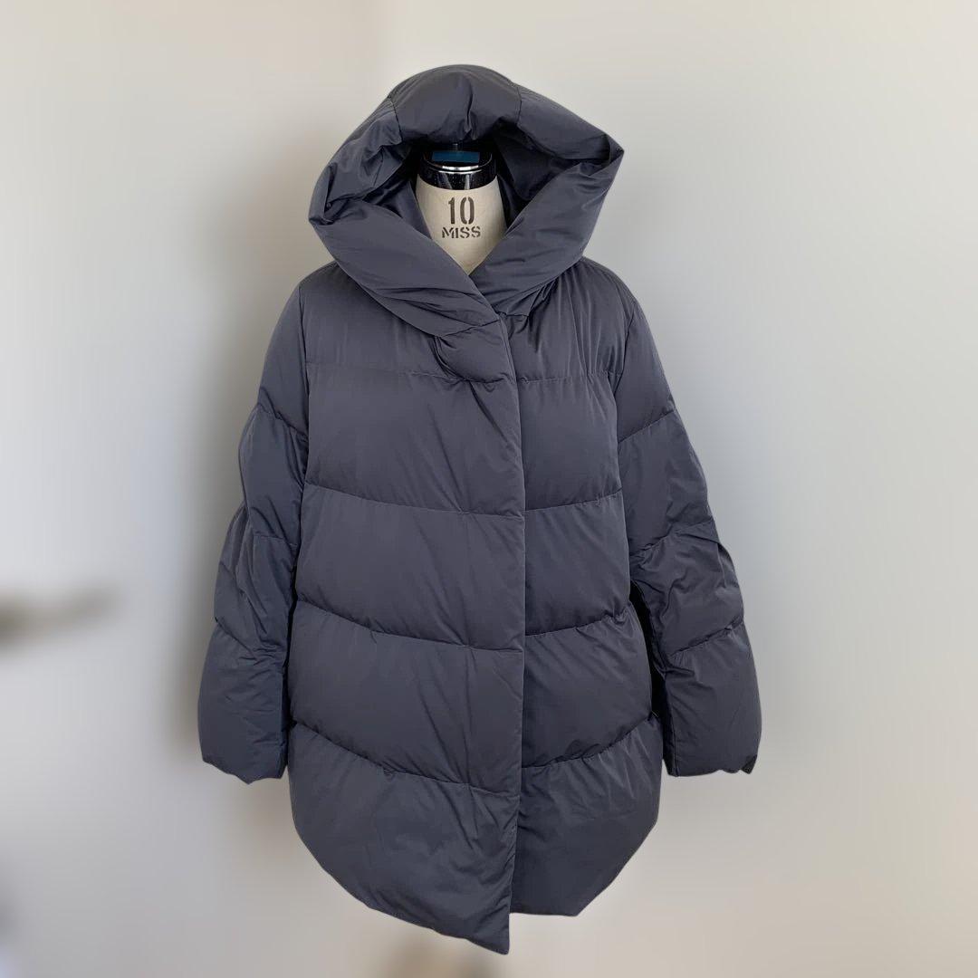 試着のみ✨ユニクロ　UNIQLOパウダーフィールダウンショートコート　グレーXL