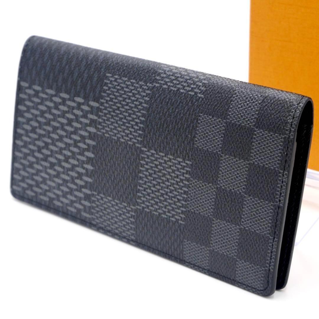 【レア品】ルイヴィトン ブラザ ダミエ グラフィット 3D 長財布 二つ折り財布