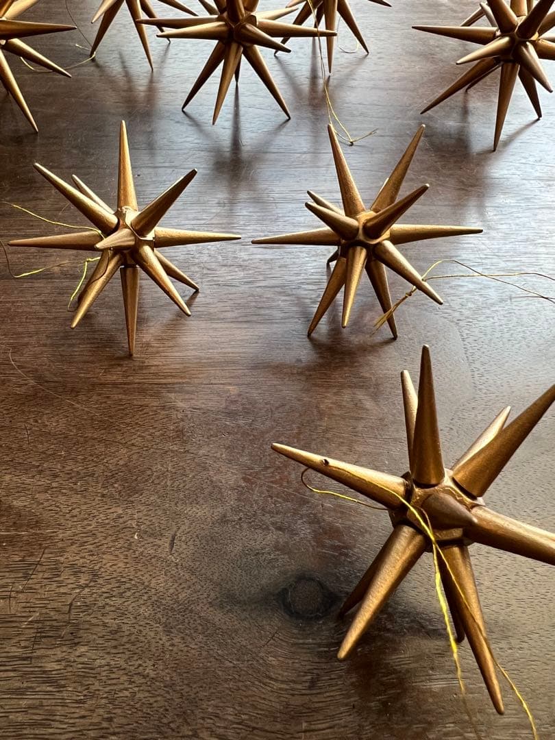 ベツレヘムの星 ゴールド星型クリスマス装飾 オーナメント18個セット