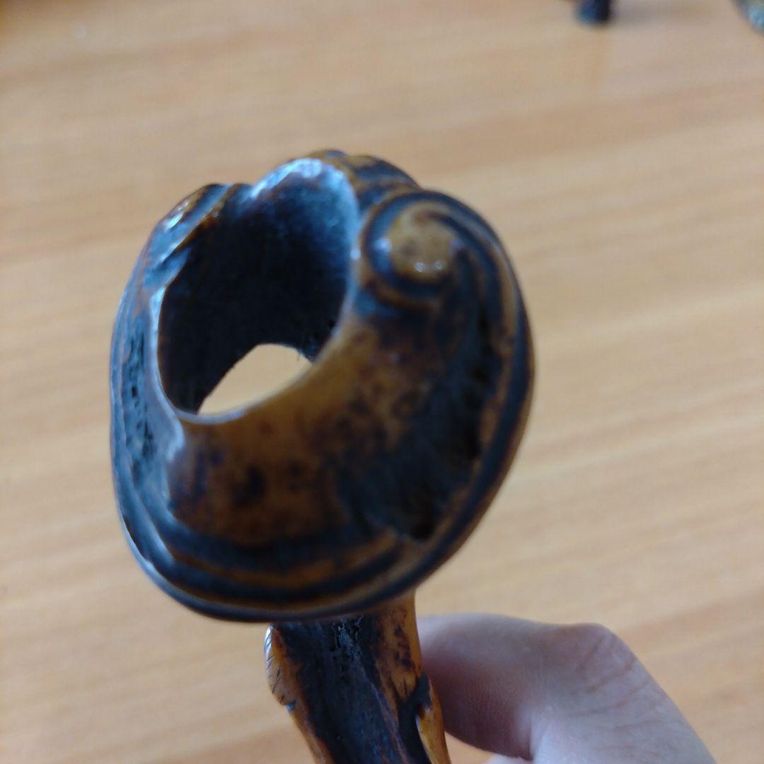 時代物　煙管入れ　煙管置き アンティーク ワラビ　鹿角？