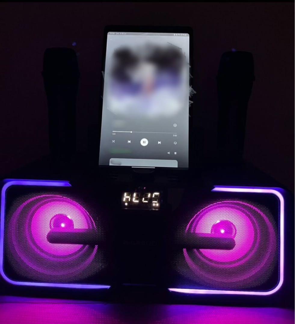 ワイヤレスマイク付きカラオケ機︴スピーカー