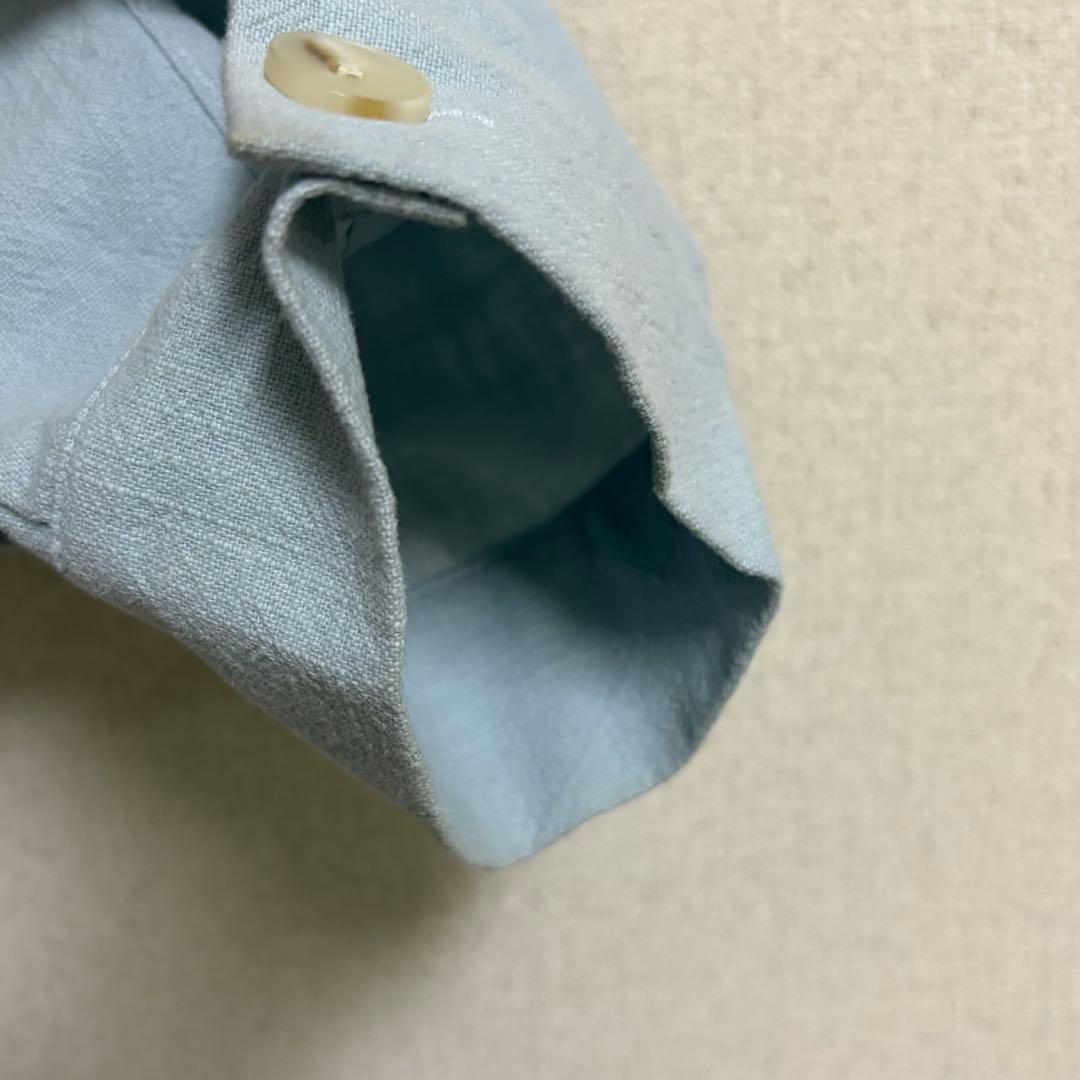 feels. 上杉柊平　リネンジップジャケット　ブルー　L