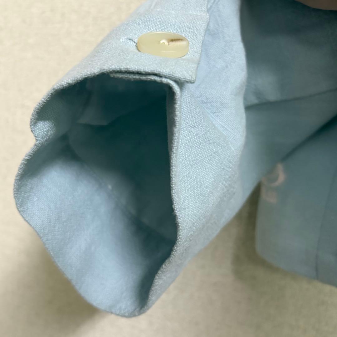 feels. 上杉柊平　リネンジップジャケット　ブルー　L