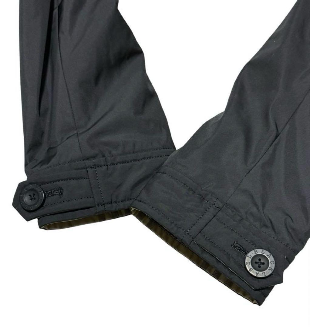 バーバリーブラックレーベル　ロングモッズコート　黒　Lサイズ