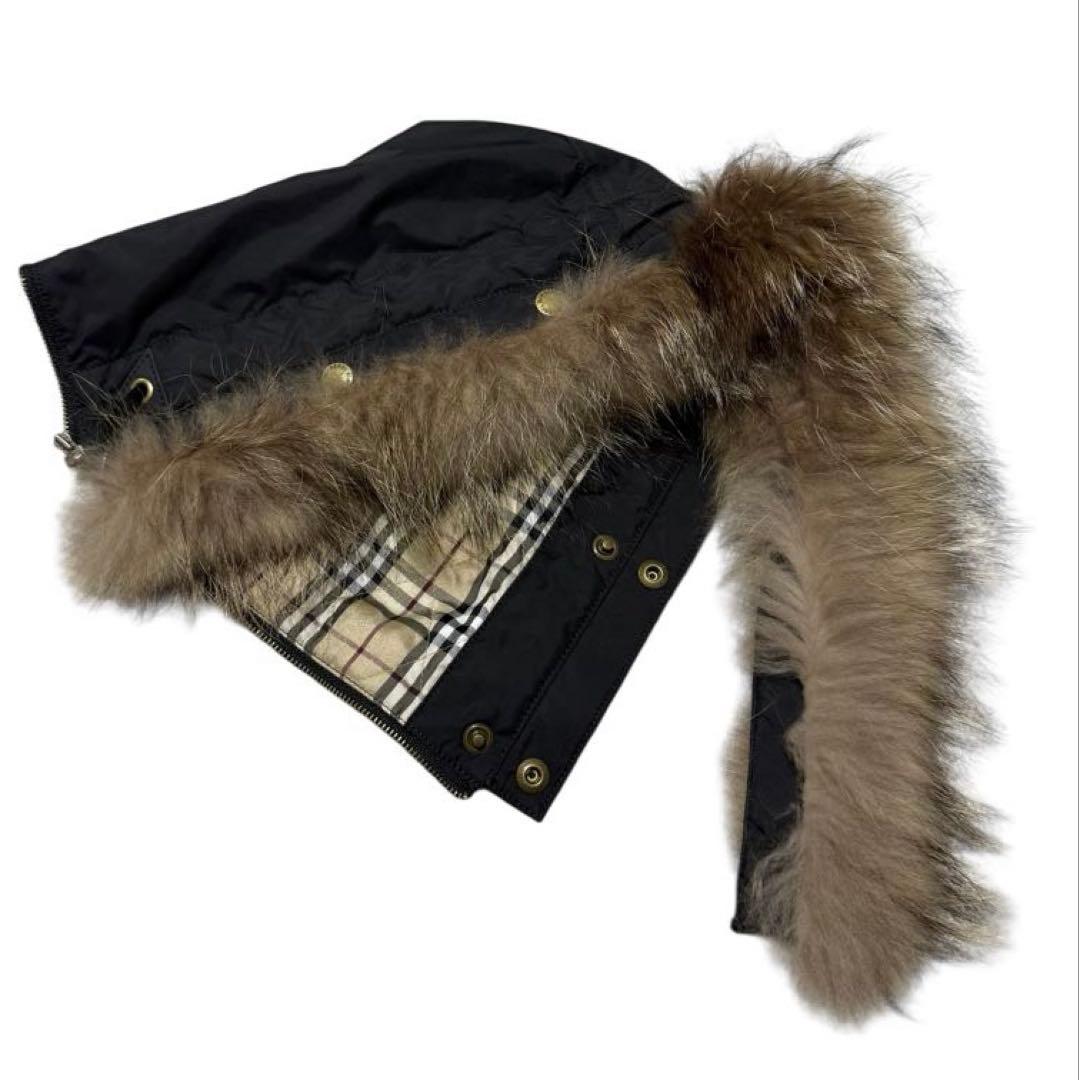 バーバリーブラックレーベル　ロングモッズコート　黒　Lサイズ