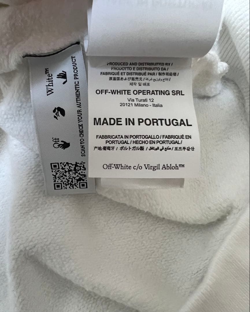 【nao1120】OFF-WHITEペイント スプラット アローフーディー