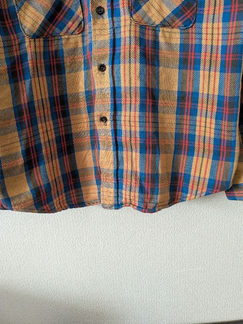 【70s〜80s】【USA製】ファイブブラザー　ネルシャツ　アメカジ　古着