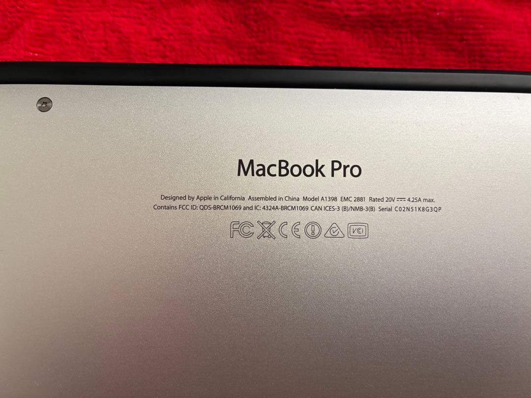 MacBook本体 MacBook Pro Retina 15-inch Mid 2014