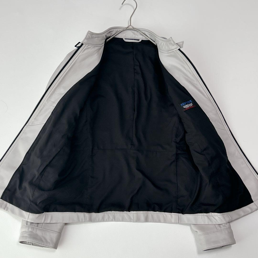 ニコルクラブフォーメン　ラムレザー シングルライダース　ブルゾン　羊革　本革