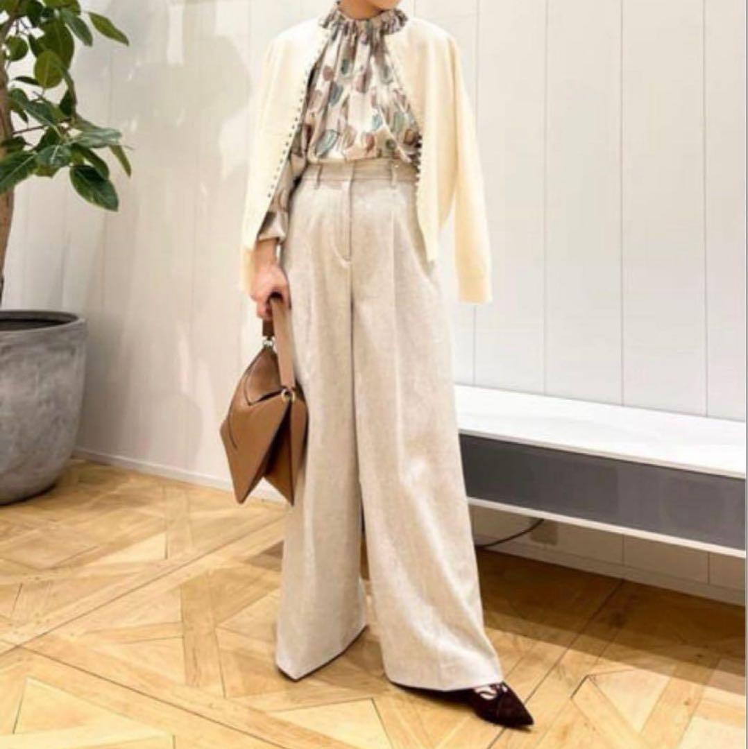 新品タグ付 TOMORROWLAND 2024AW フラワープリントブラウス