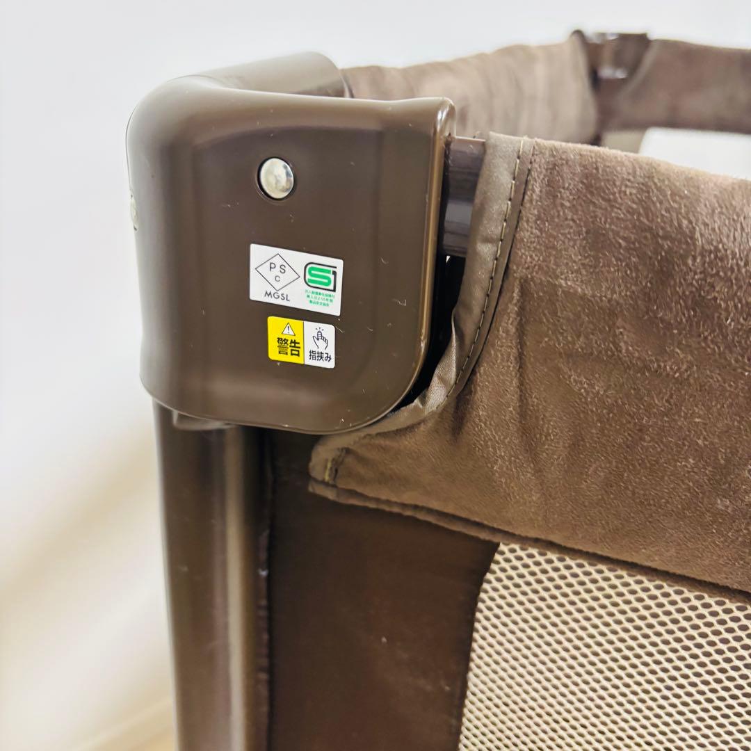 美品 アップリカ Aprica ココネル エアー プラス ベビーベッド ブラウン