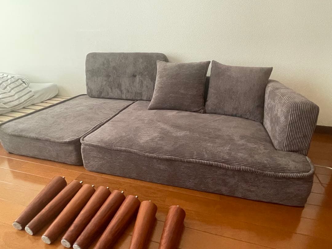 美品 コーデュロイ　カウチソファ