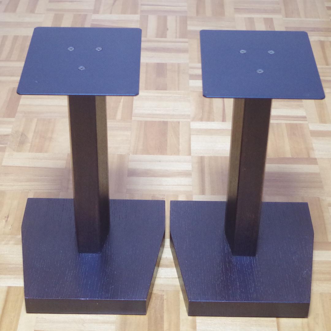 鉄と木の組み合わせで制振性能を強化！スピーカースタンド 2台1組 スパイク付属