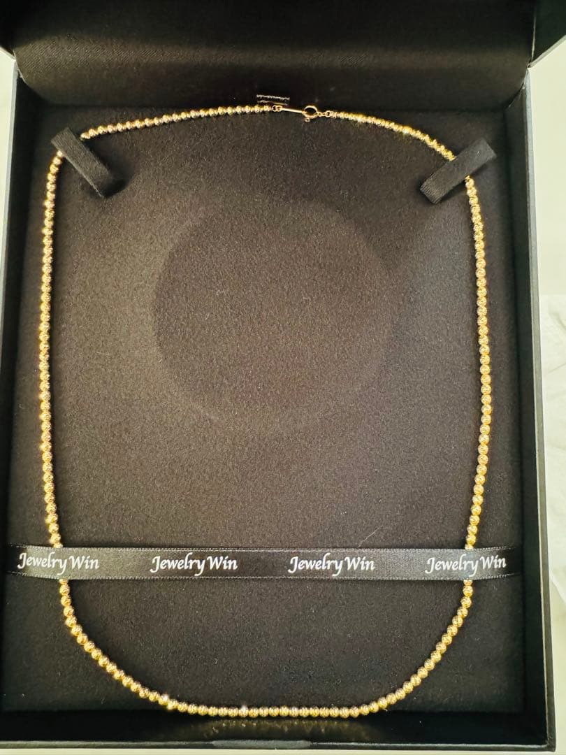 シャンデリアカットボール ネックレス K18 幅3mm 55cm(室内試着のみ)