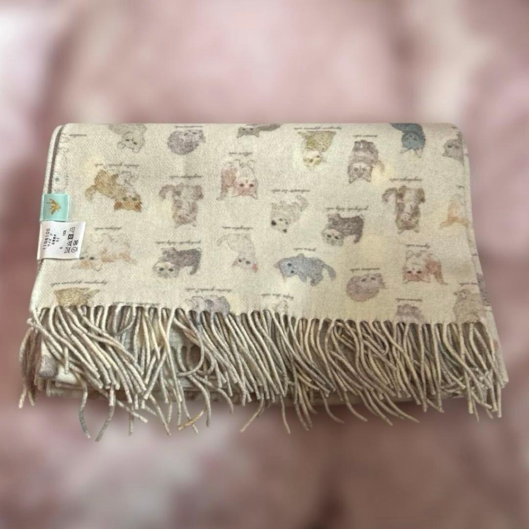 いちご♪　新品未使用　フランシュリッペ　ストール　ねこ図鑑