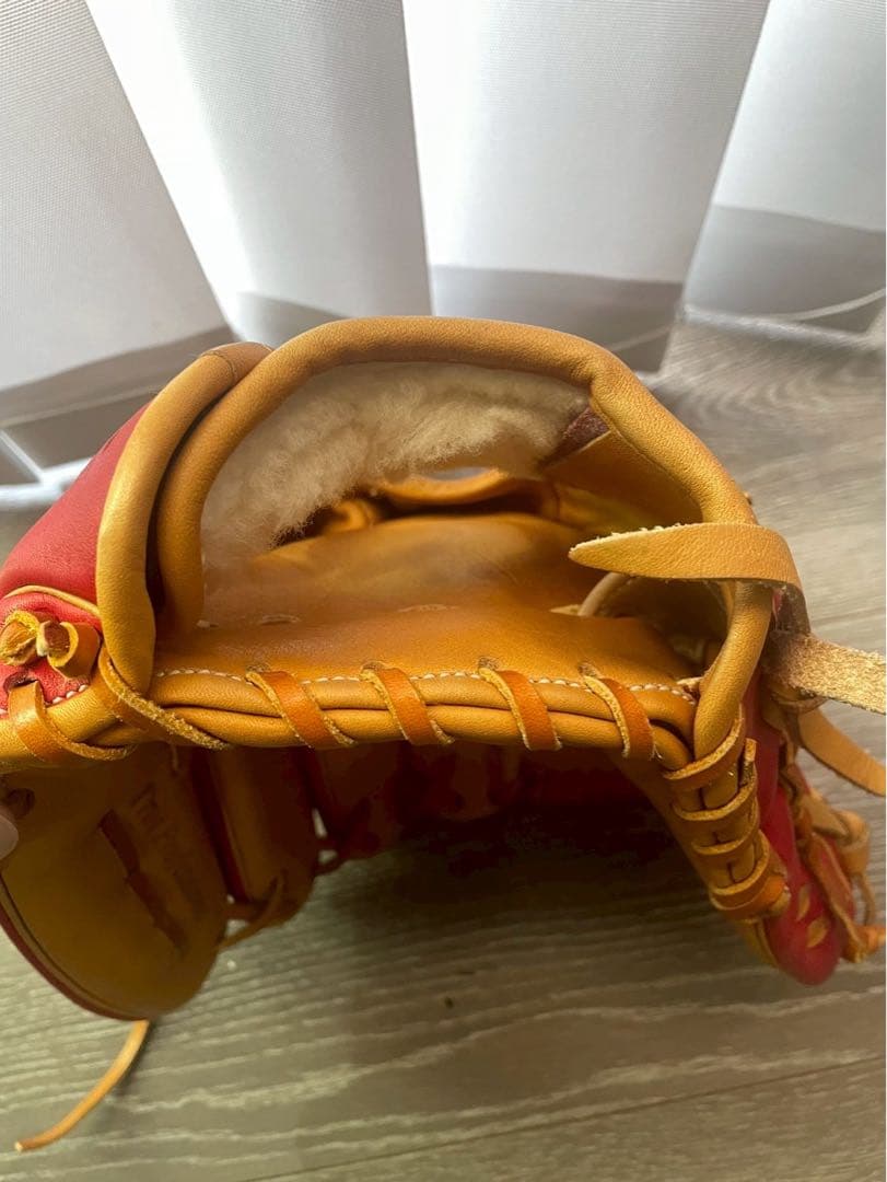 Slugger 野球グローブ レッド/ベージュ軟式用