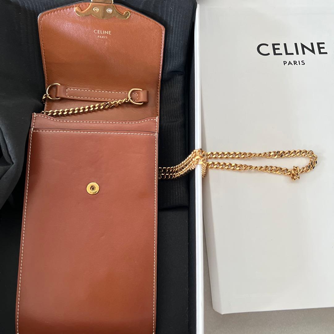 セリーヌ トリンオフ スマホ スマホショルダー チェーンショルダー