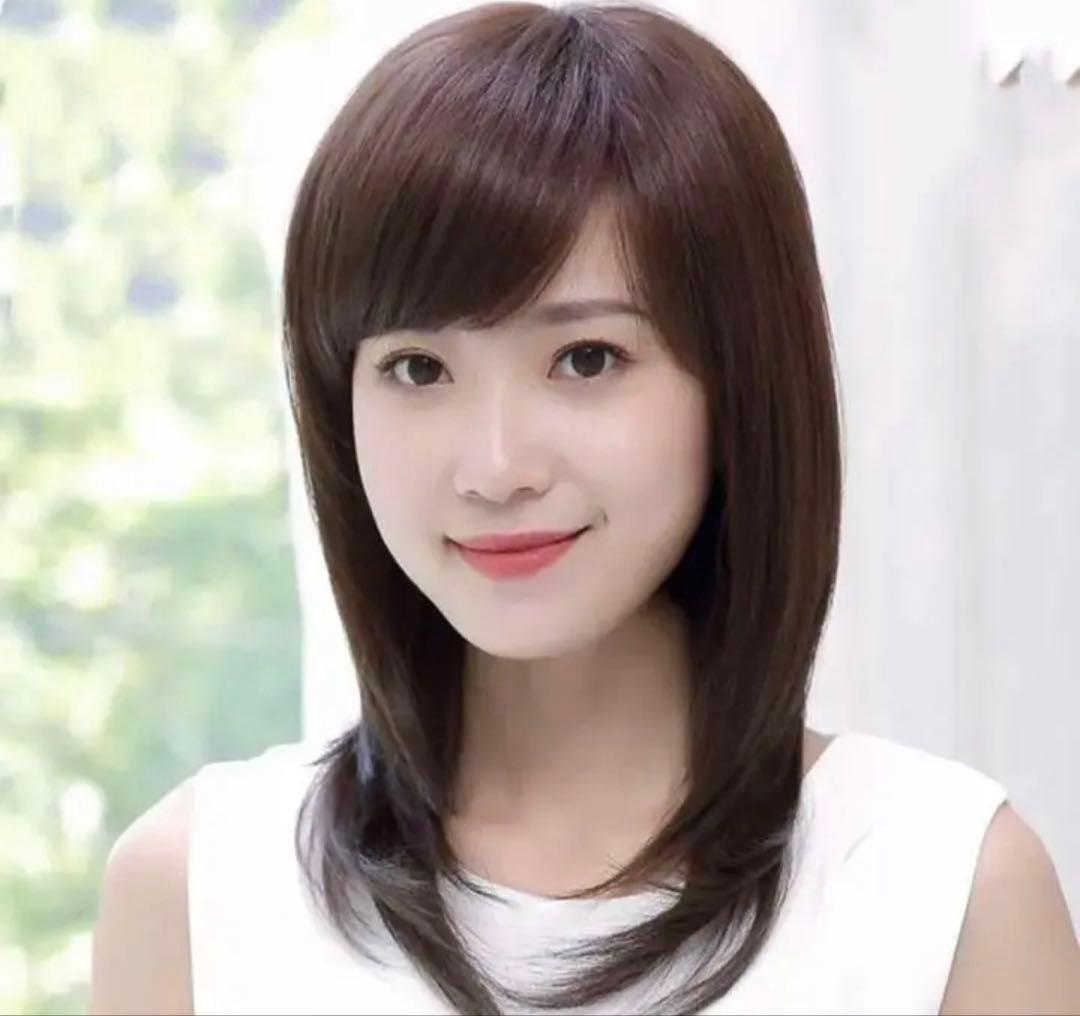 人毛100% ストレート サラサラ ウィッグ かつら　LV42