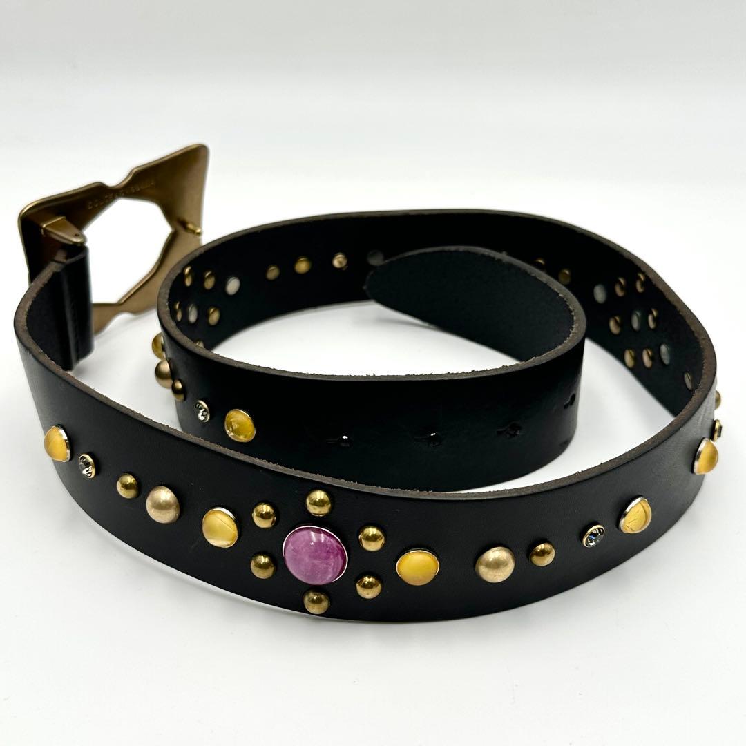 希少✨ ドルチェ＆ガッパーナ カラーストーン ベルト マルチカラー ドルガバ