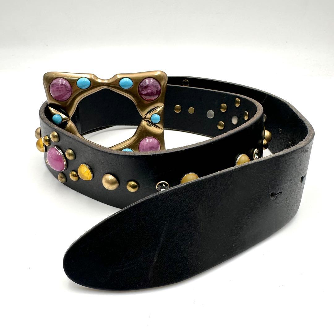 希少✨ ドルチェ＆ガッパーナ カラーストーン ベルト マルチカラー ドルガバ