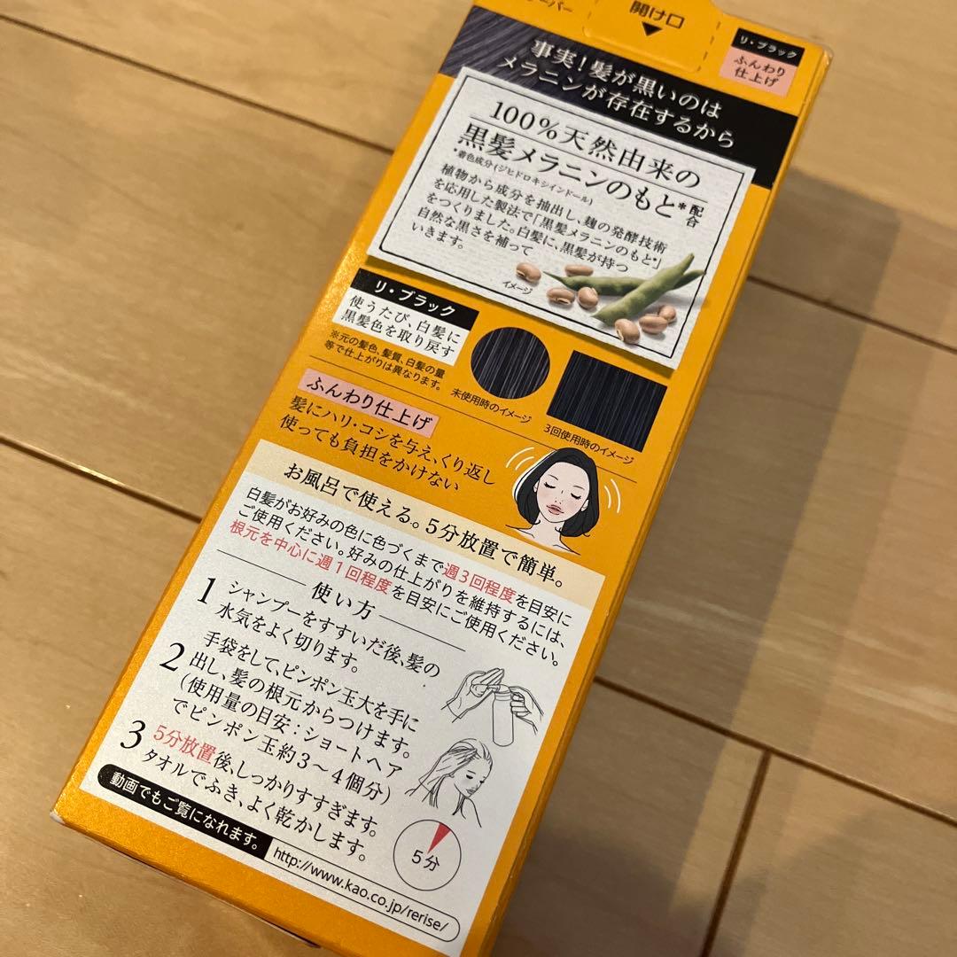 520【新品】リライズ 白髪用髪色サーバー リ・ブラック ふんわり仕上げ 4本