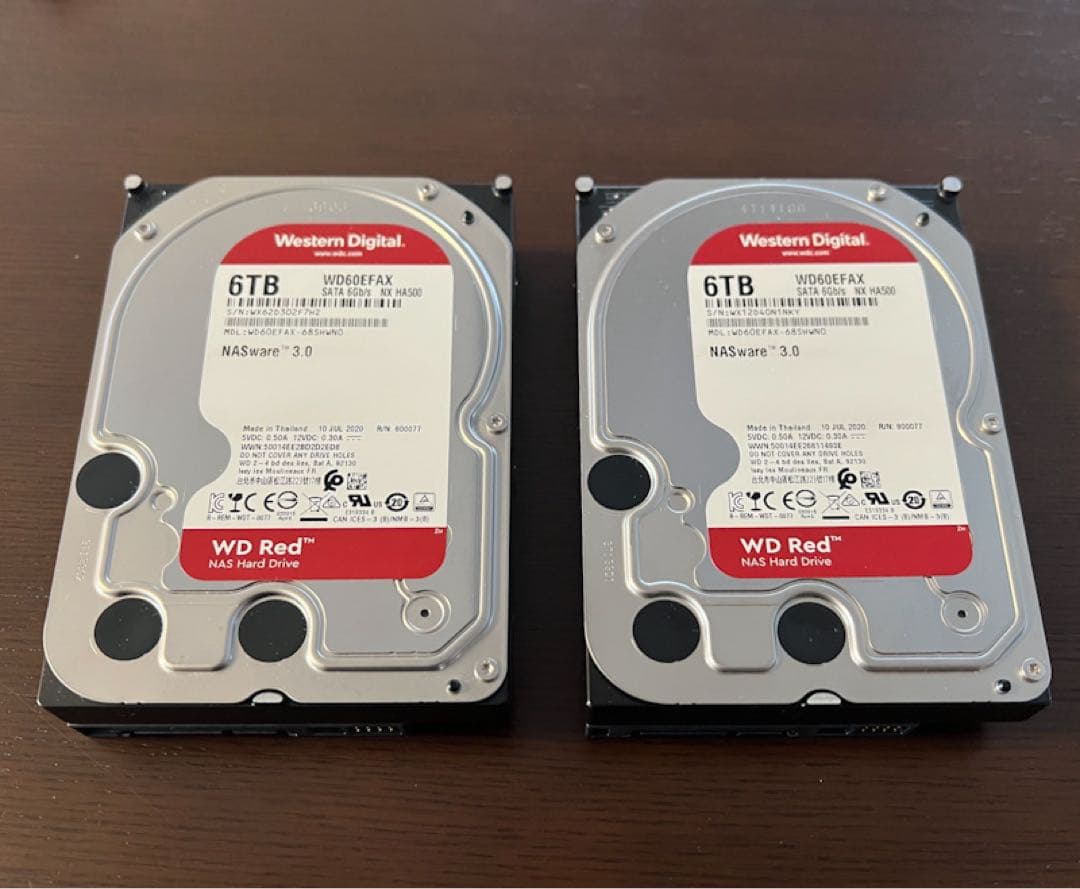 WD Red 6TB WD60EFAX NASハードドライブ