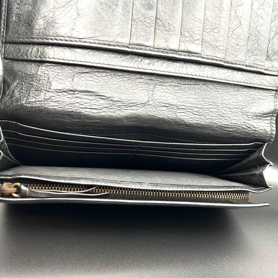 BALENCIAGA 長財布 2つ折り シティ クラシック ブラック　黒　メンズ