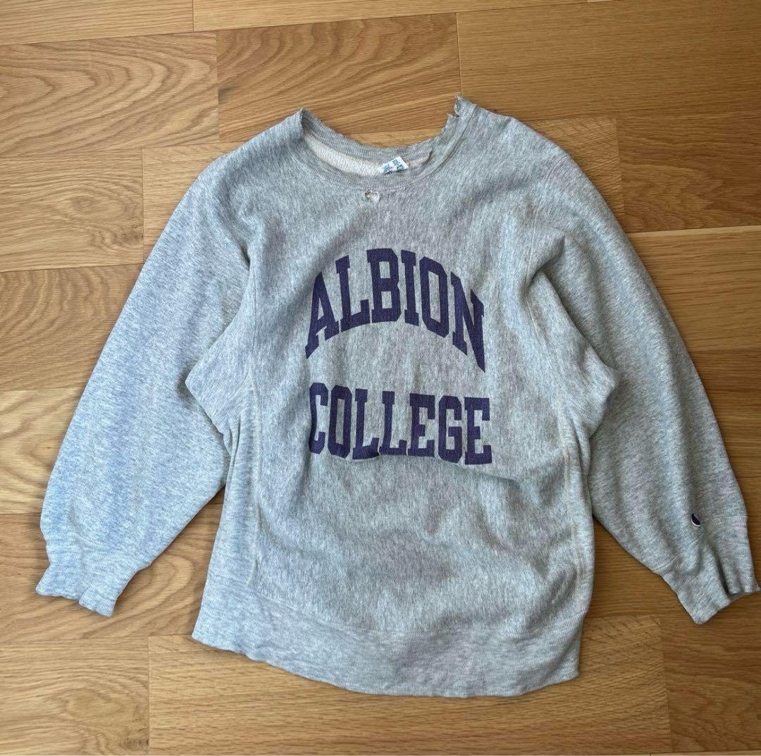 【80年代】トリコタグ 染み込み リバースウィーブChampion 襤褸