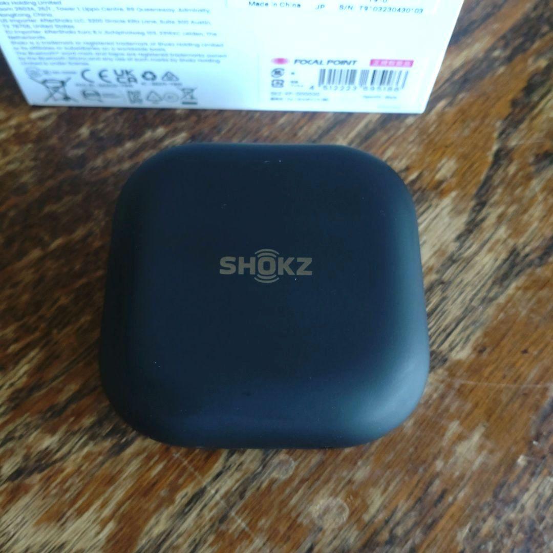 ショックス　Shokz　OpenFit　Black　黒　ワイヤレスイヤホン