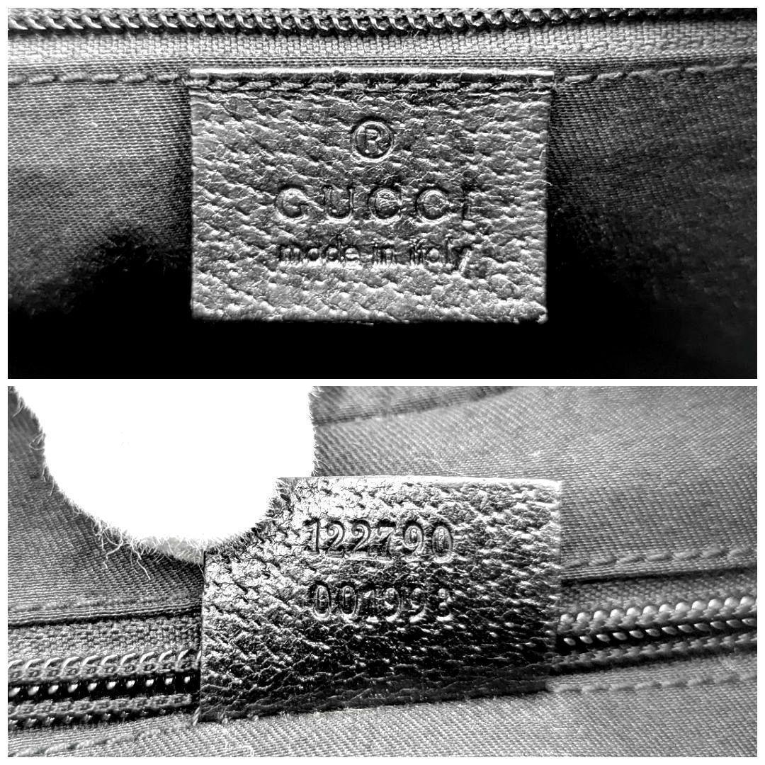 GUCCI グッチ GGキャンバス ショルダーバッグ ホーボー ブラック