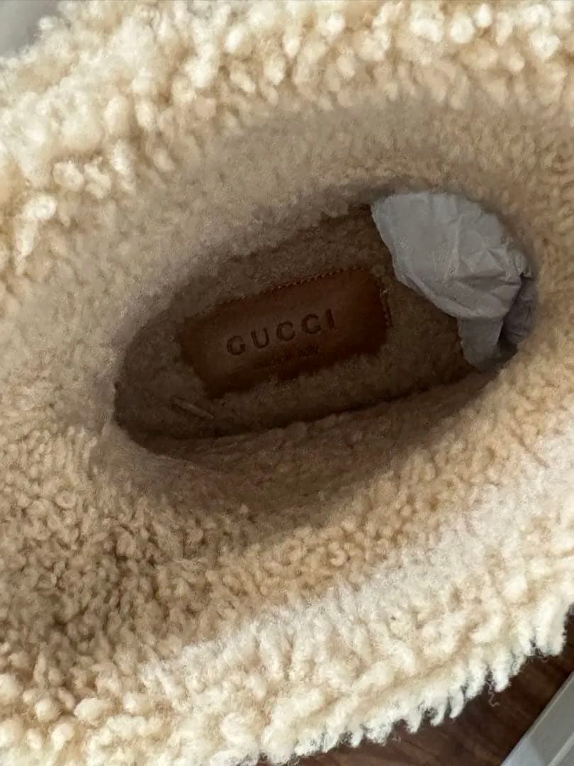 GUCCI GG柄 ホースビットウール アンクルブーツ 34