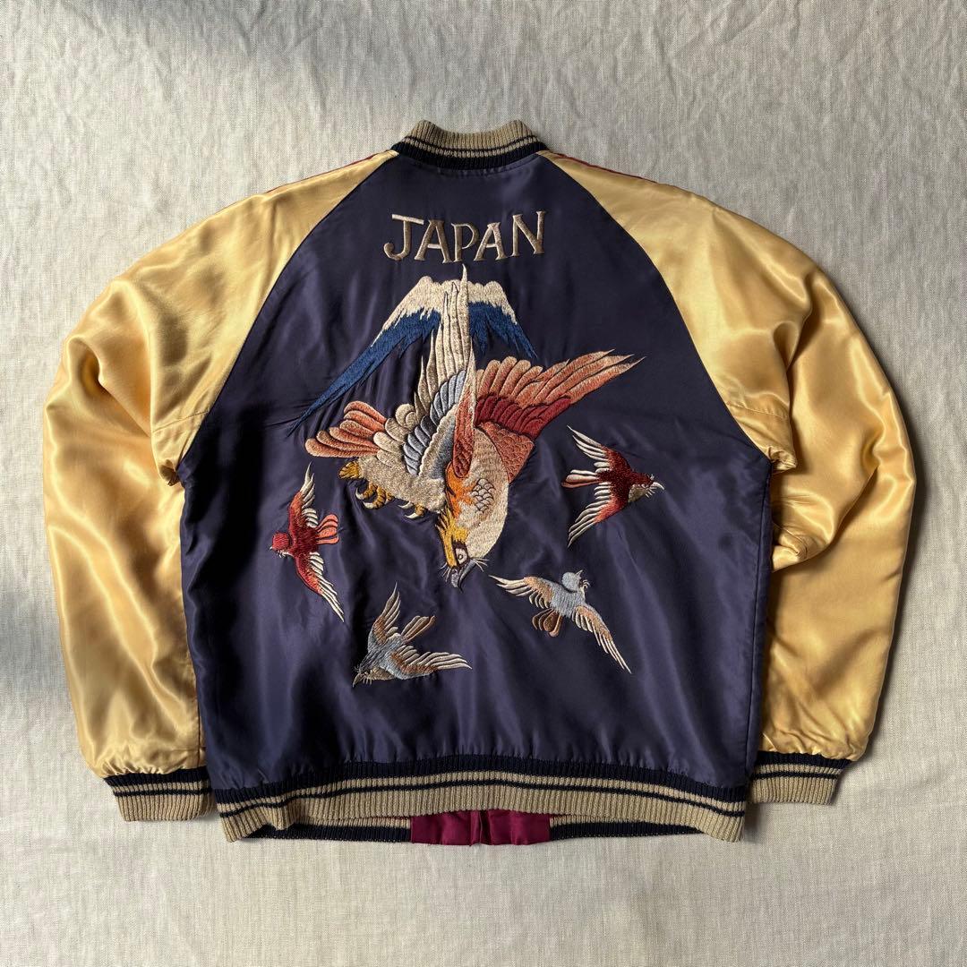 TAILOR TOYO TT11936 スカジャン 鷹 龍 パープル レッド