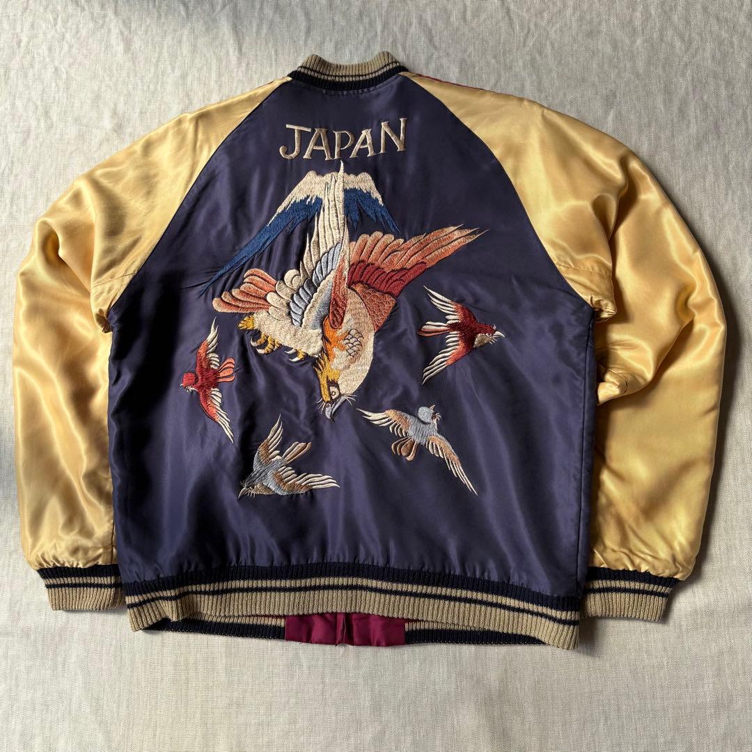 TAILOR TOYO TT11936 スカジャン 鷹 龍 パープル レッド