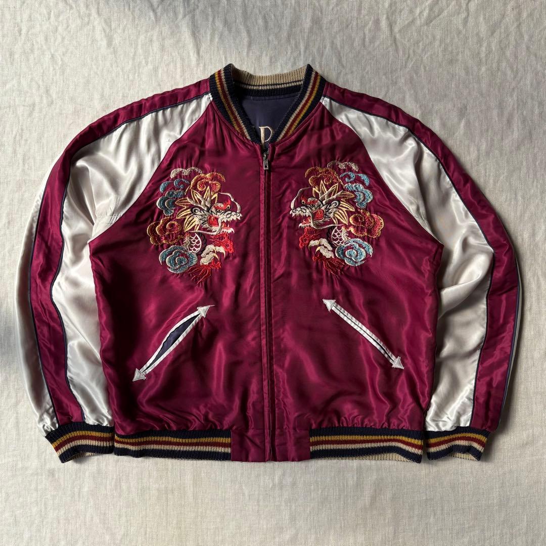 TAILOR TOYO TT11936 スカジャン 鷹 龍 パープル レッド