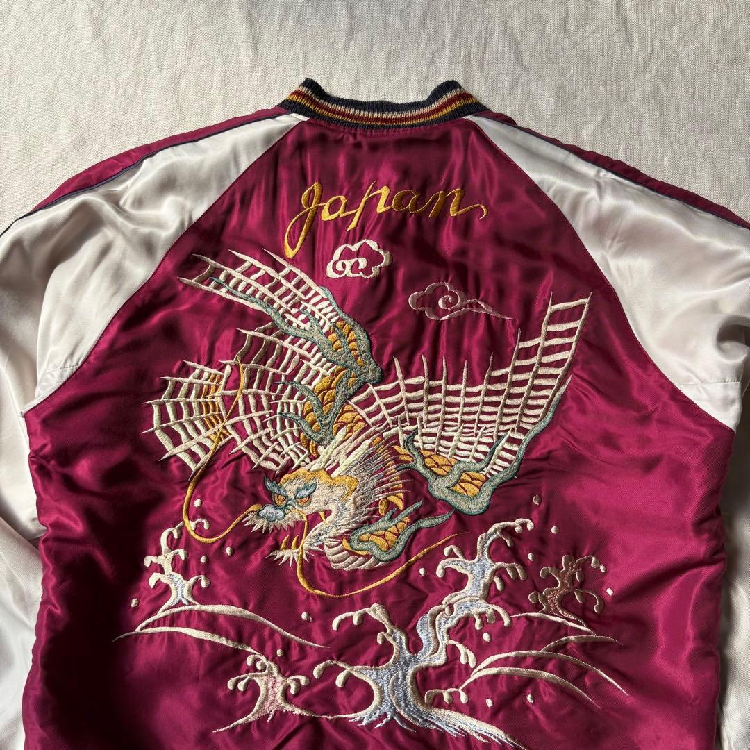 TAILOR TOYO TT11936 スカジャン 鷹 龍 パープル レッド